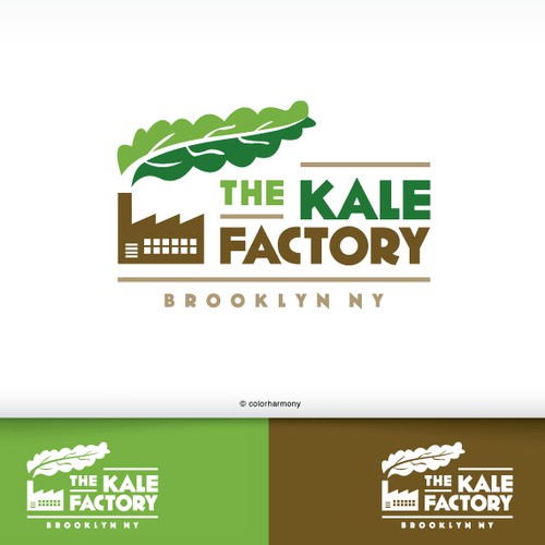 Brooklyn logo with the title 'logo for The Kale Factory'