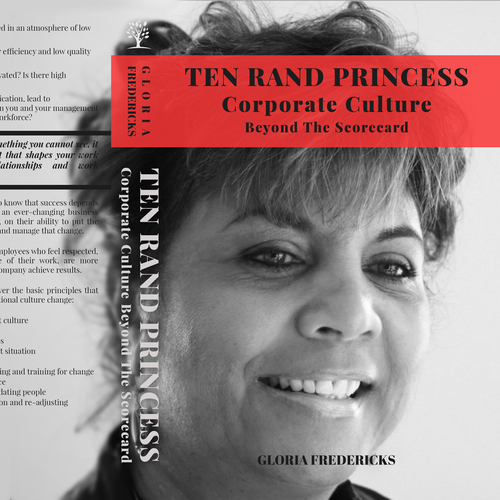 Black and white book cover with the title 'BOOK COVER FOR TEN RAND PRINCESS'