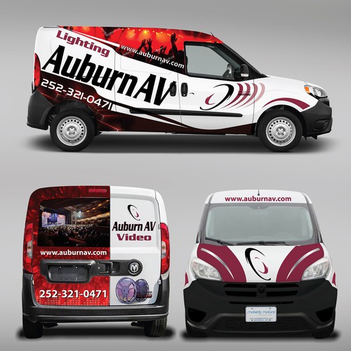 Vehicle graphic design with the title 'Car Wrap'