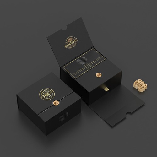 Minimal packaging with the title 'PREMIUM WHISKEY GLASS GIFT BOX / PACKAGING'