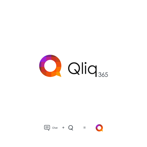 Collaboration logo with the title 'High-tech logo for professional collaboration software'