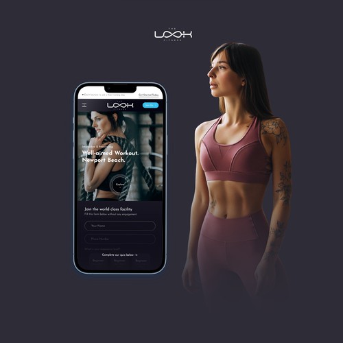 Fitness website with the title 'Fitness Mobile First Website'