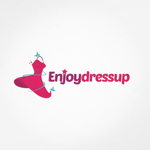 Dress design with the title 'EnjoyDressup Logo Design'