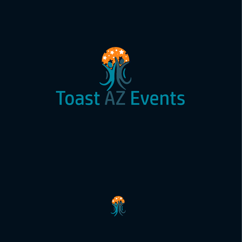 Orange and gray logo with the title 'Logo concept proposal'