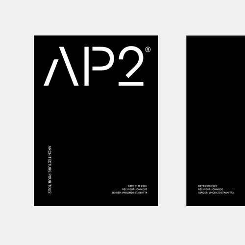 Stencil design with the title 'Brand Development Concept for Architecture and Design Studio from Melbourne'