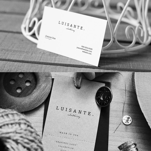 Clothes design with the title 'Lusainte.'