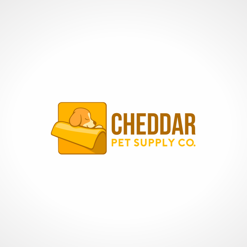 Cheese logo with the title 'Cheddar logo concept'