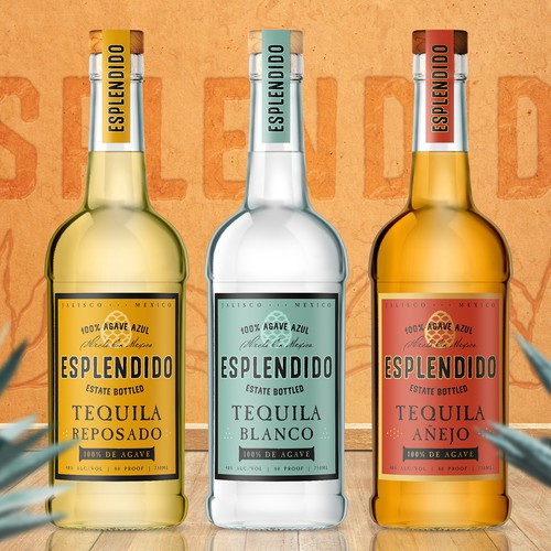 Tequila design with the title 'Tequila label design'