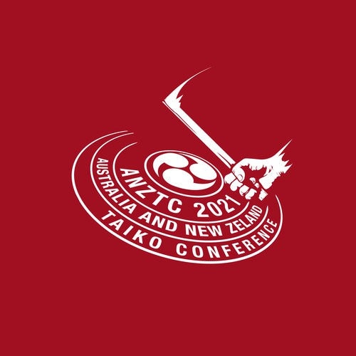 Drum design with the title 'Logo concept for Taiko Conference'