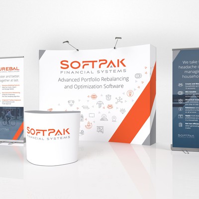 Booth design for Softpak Financial Systems