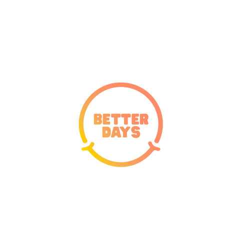 Glow logo with the title 'Better Days - Fun friendly logo for B2B fundraising platform '