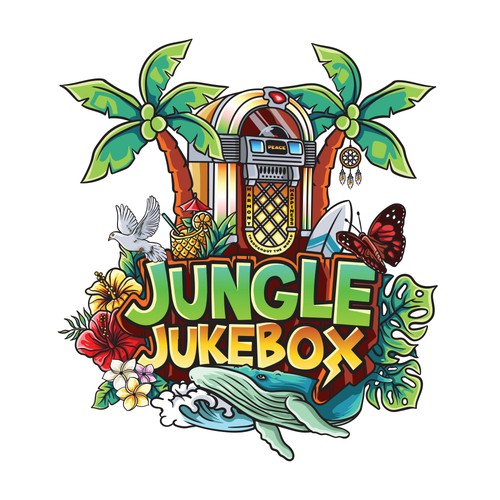 Dove logo with the title 'Jungle Jukebox Logo'