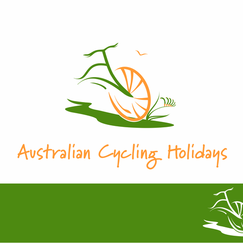 Summer logo with the title 'Australian Cycling Holidays '