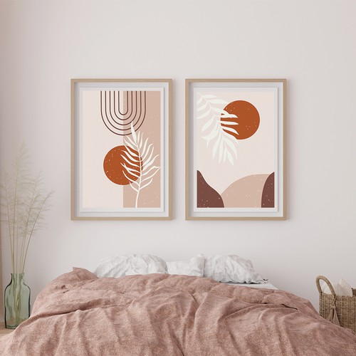 Designer artwork with the title 'Boho Illustrations'