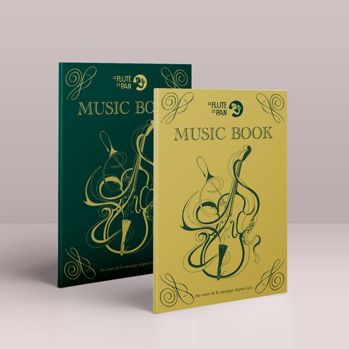 Green artwork with the title 'Music Book - La Flute de Pan'