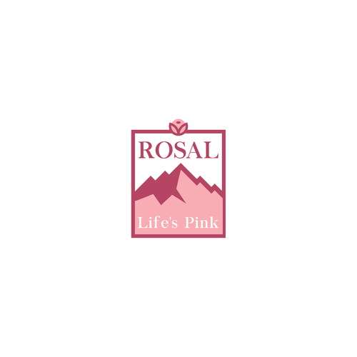 Rectangular logo with the title 'Rosal Logo Design'