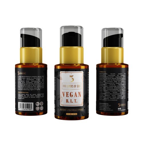 Oil packaging with the title 'Jar packaging label'