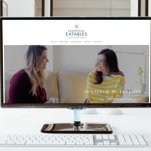 Health website with the title 'Essential Eatables'