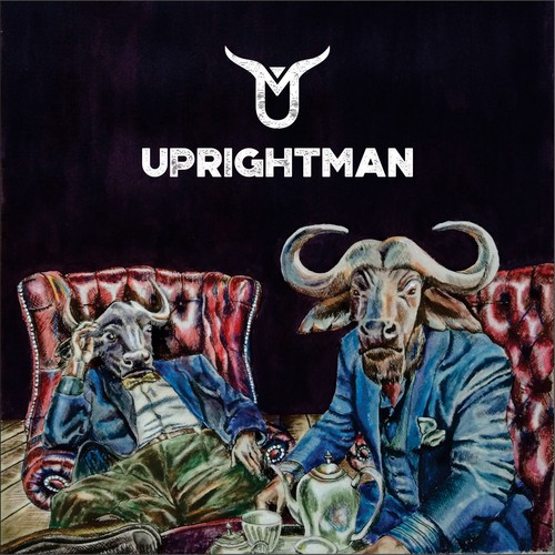 Rolling stone logo with the title 'Upright man'