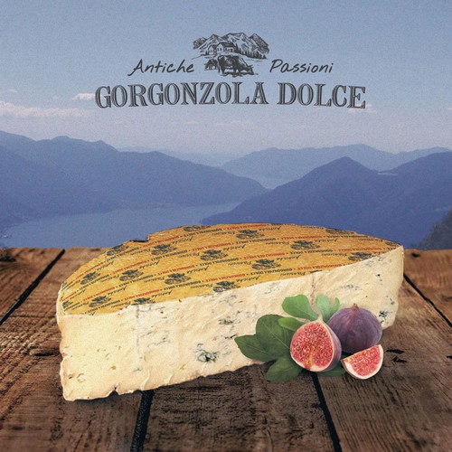 Italian design with the title 'Design a product label set for an Italian Cheese'