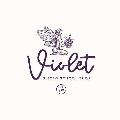 Butterfly design with the title 'Violet -  Logo upgrade'