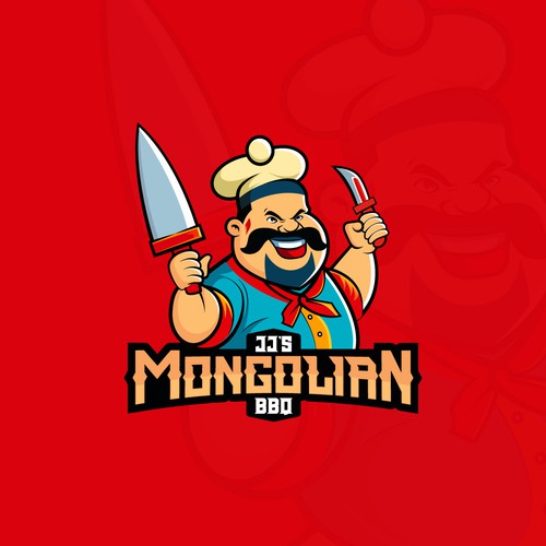 Chef logo with the title 'Fat Chef Mascot'