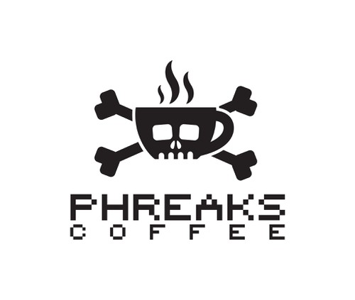 Pixel logo with the title 'Phreaks Coffee'