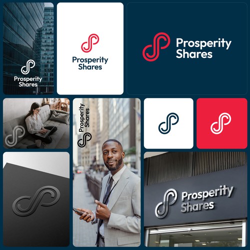 Asset management logo with the title 'Prosperity Shares – Premium Asset Management Brand Identity'