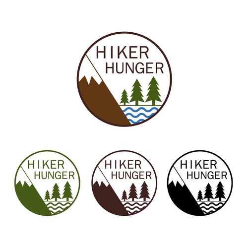 Hiking logo with the title 'Hiker Hunger Logo'
