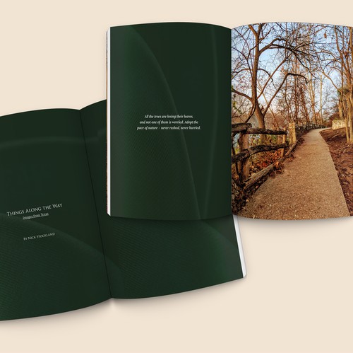 Quote design with the title 'Nature photography coffee table book'