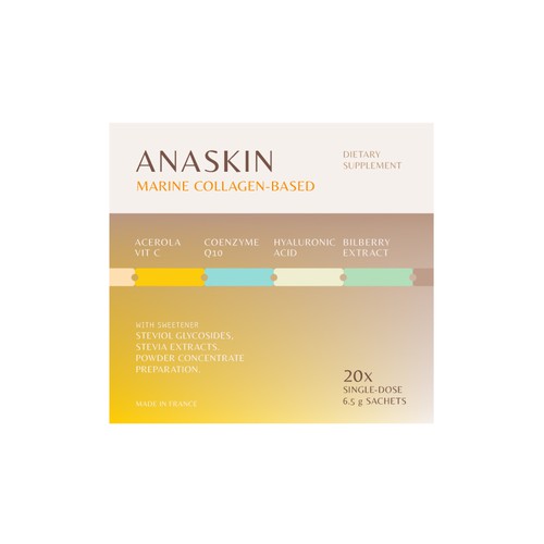 Nutrition packaging with the title 'Nutricosmetic Package Design'