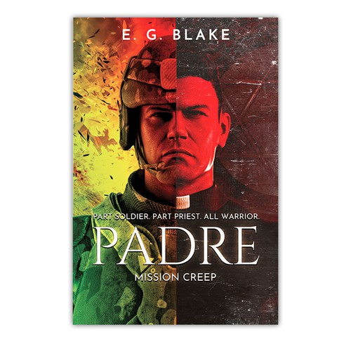 Evil design with the title 'Design covers for action/military horror trilogy'