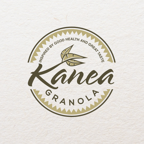 Leaf design with the title 'Kanea Granola'