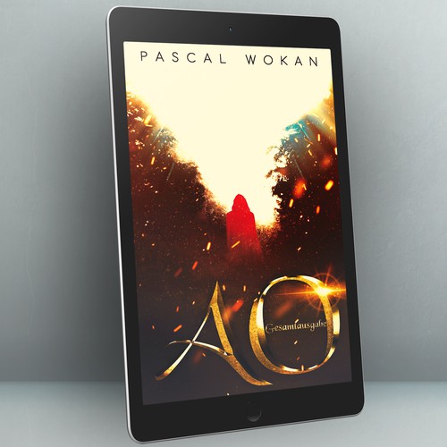 Mystical book cover with the title 'Fantasy About a Legendary Power-Giving Hero-Assigning Light'