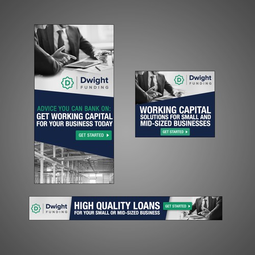 Capital design with the title 'Banner ads for funding company'