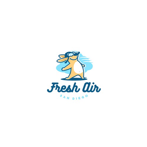Breeze logo with the title 'Fresh Air concept logo design.'