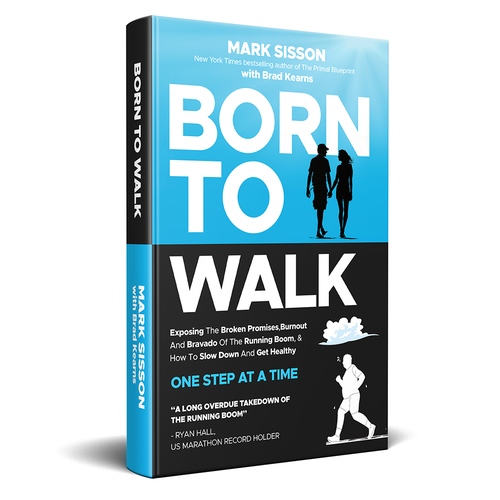 Walking design with the title 'Born To Walk Book cover design'