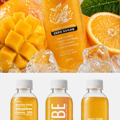 Functional drink label design 