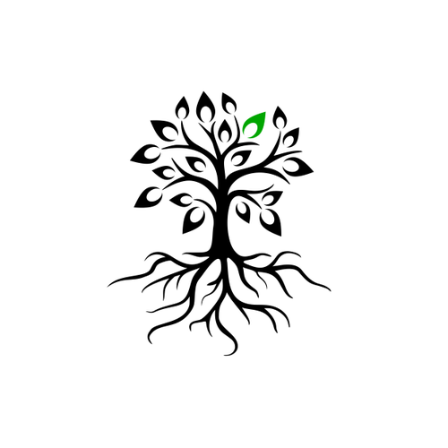 White logo with the title 'Abundant Permaculture Logo'