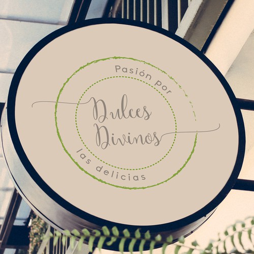 Eco-friendly logo with the title 'Logo design concept for a restaurant'