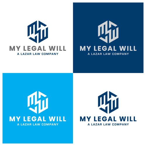 Symmetrical logo with the title 'modern Legal logo'
