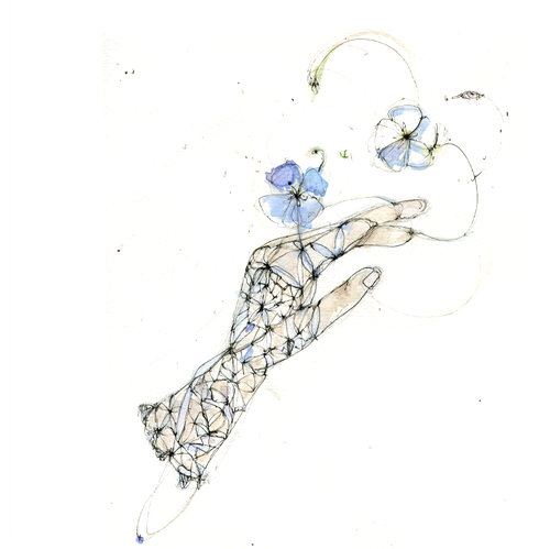 Watercolor book cover with the title 'ebook cover'