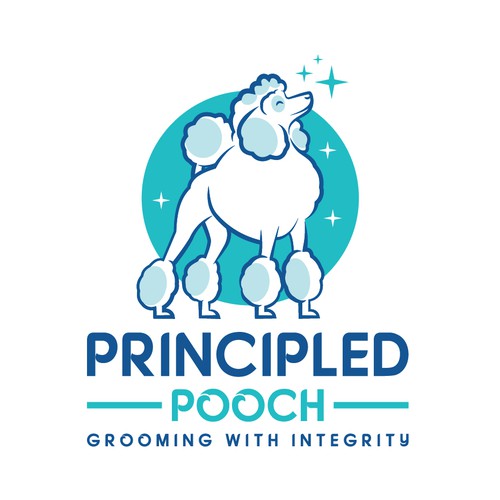 Dog grooming logo with the title 'Pet Grooming'