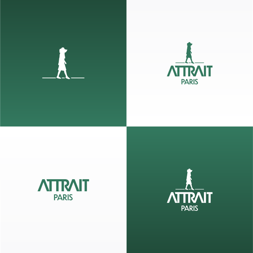 Clothing brand with the title 'Attrait Paris Logo Concept'