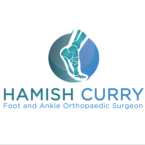 Orthopedic logo with the title 'Foot and ankle orthopedic surgeon logo'