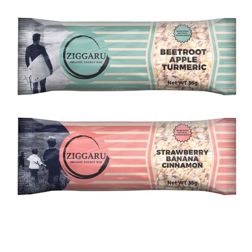 Vegetarian design with the title 'Ziggaru Energy Bar'