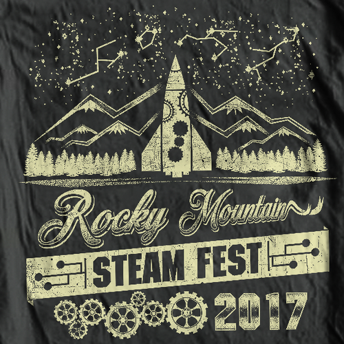 Gear design with the title 'Steam fest'