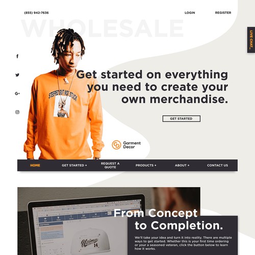 Playful website with the title 'home page redesign '