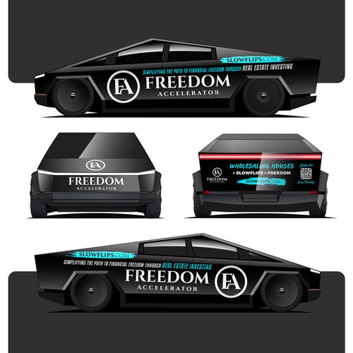 Tesla design with the title 'Cybertruck wrap design'