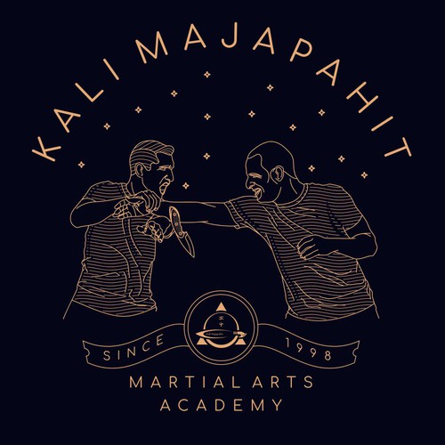 Line art t-shirt with the title 'Kali Majapahit t - shirt design'